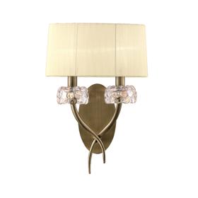 Loewe Antique Brass-Cream Wall Lights Mantra Armed Wall Lights Loewe Antique Brass-Cream Wall Lights Mantra Armed Wall Lights